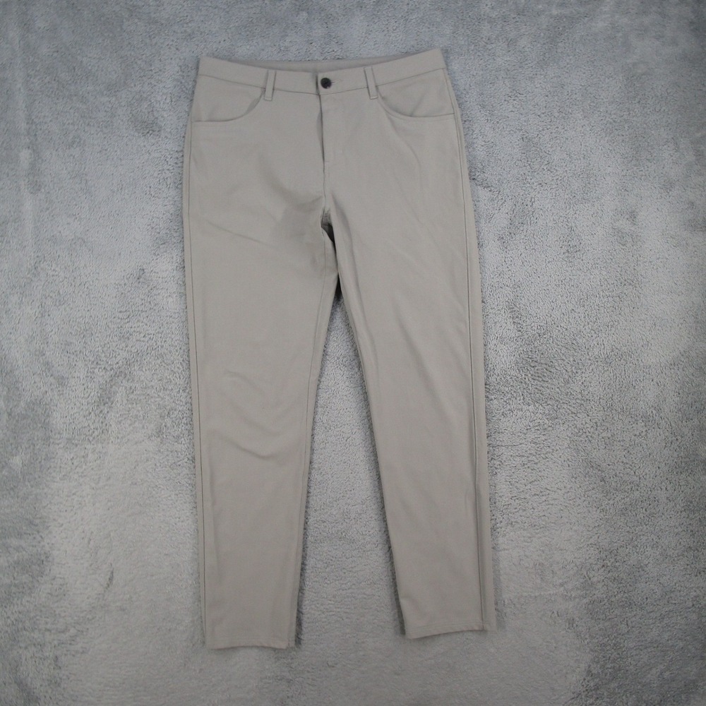 Vuori Meta Pants Mens 32 Khaki Grey Performance Five Pocket Trousers V430